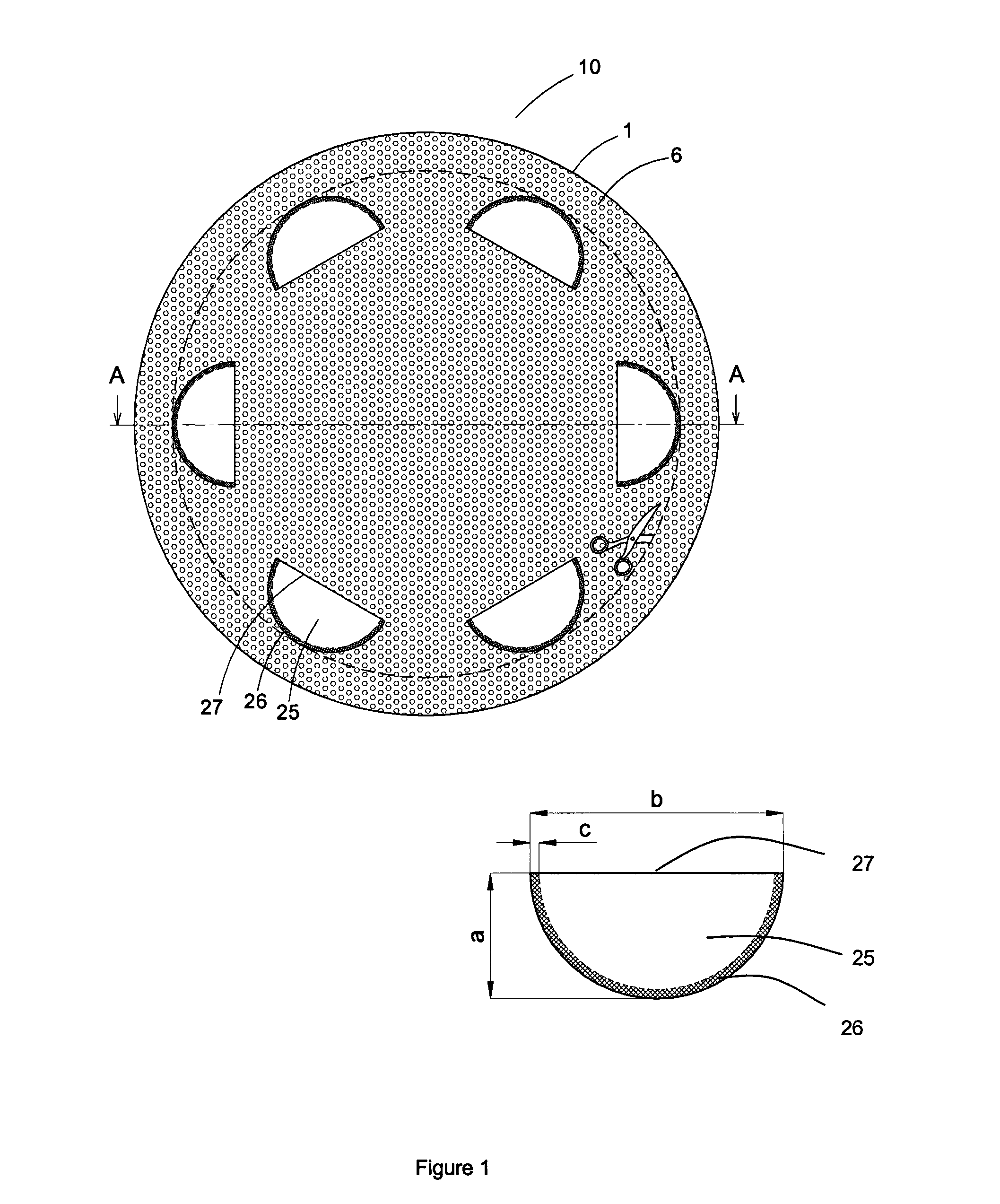 Abdominal wound dressing with application aid