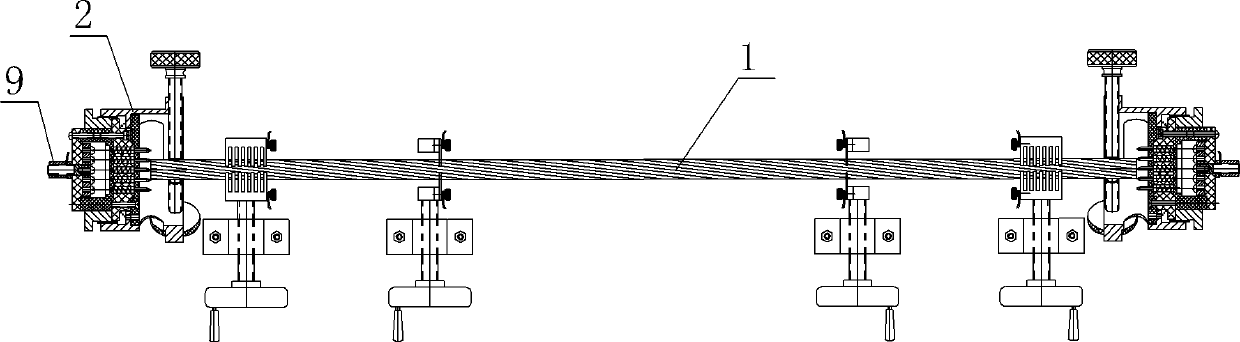 Testing device for direct-current (DC) resistance of cable conductor