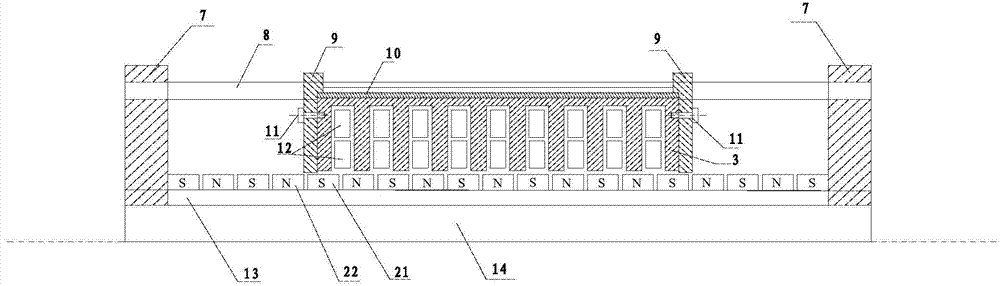 Linear motor shock absorber used for automobile in-wheel active suspension