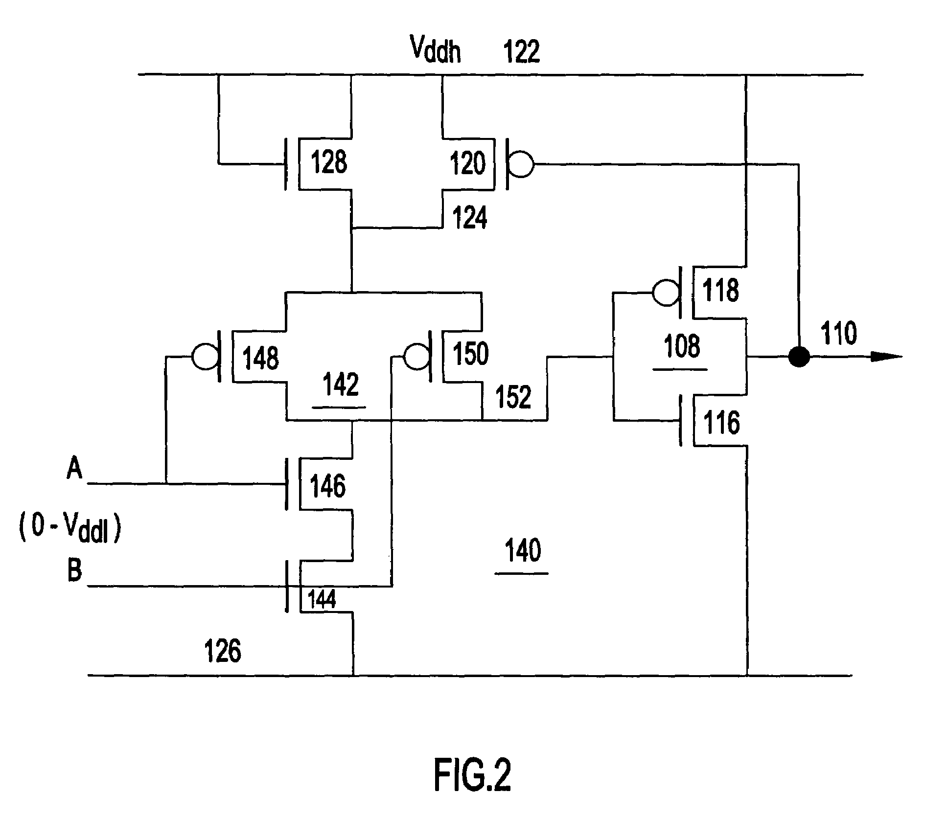 Single supply level converter