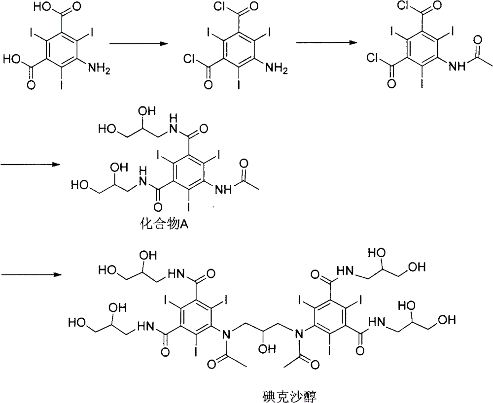 Iodixanol and preparation method of synthetic intermediate thereof