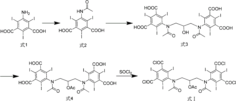 Iodixanol and preparation method of synthetic intermediate thereof