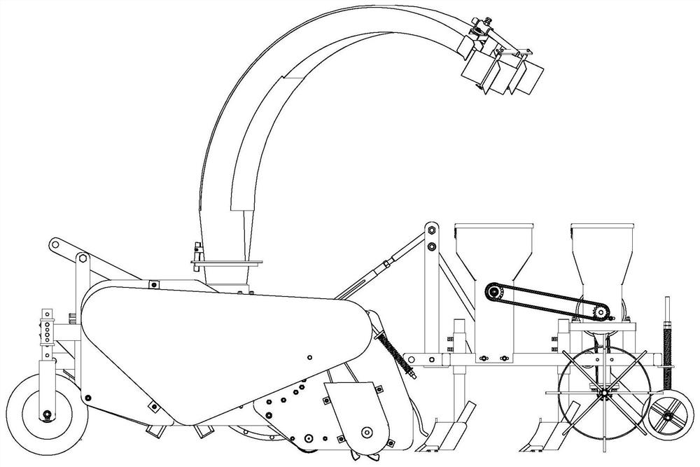 Shunting, guiding and uniform scattering device for realizing large-breadth-coverage returning of straw