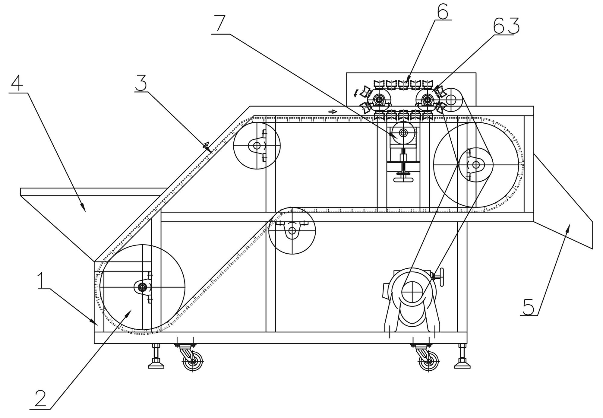 High-speed opening cutting device for chestnuts