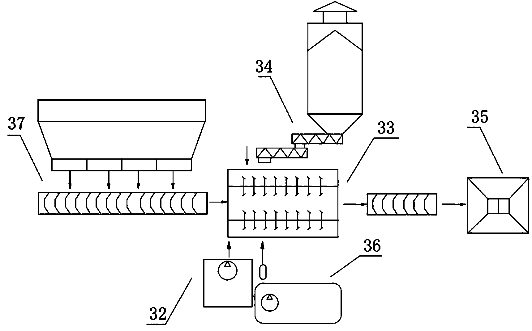 Plant-mixing cold-recycling foamed bituminous mixture production system