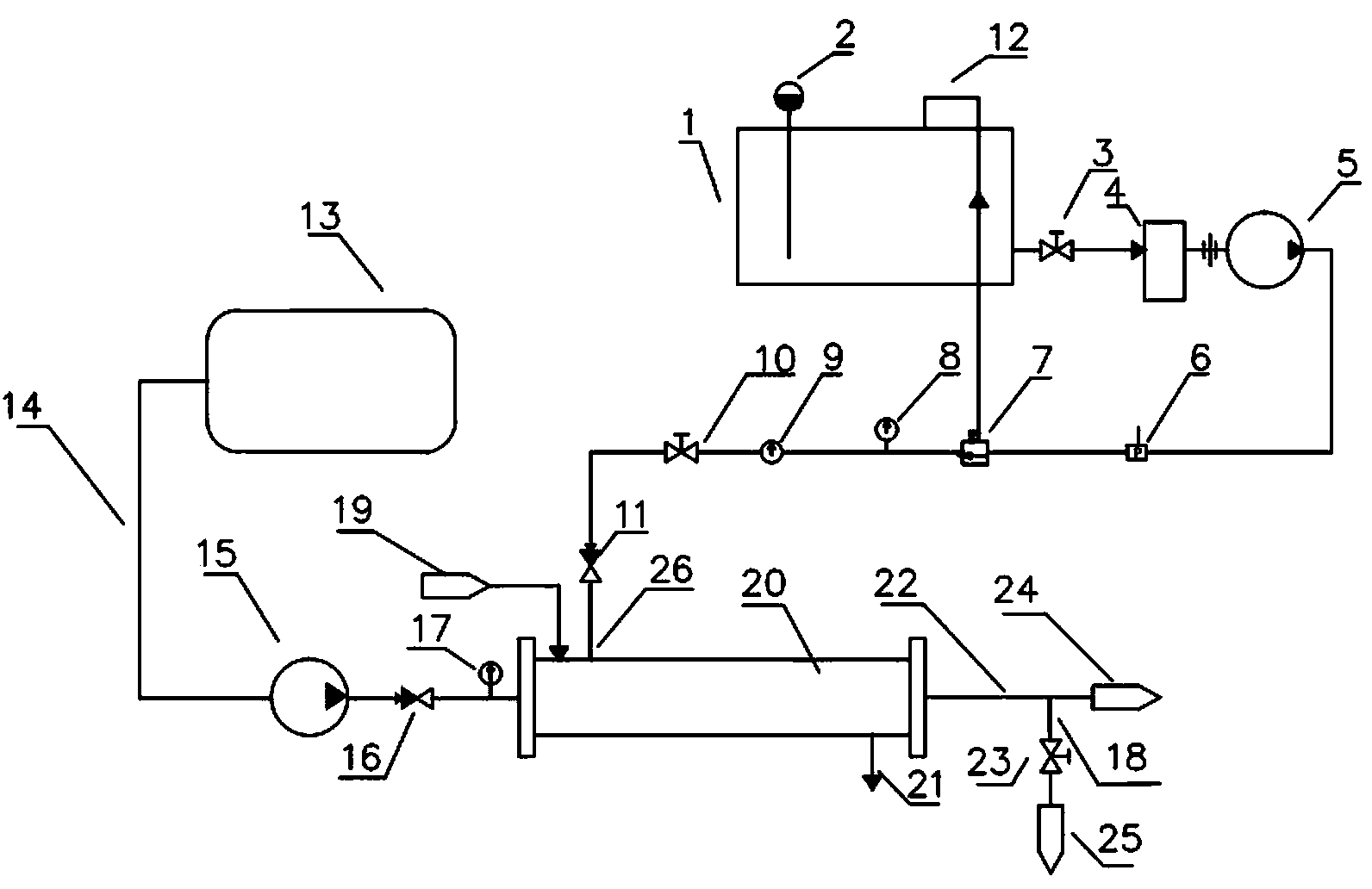 Plant-mixing cold-recycling foamed bituminous mixture production system