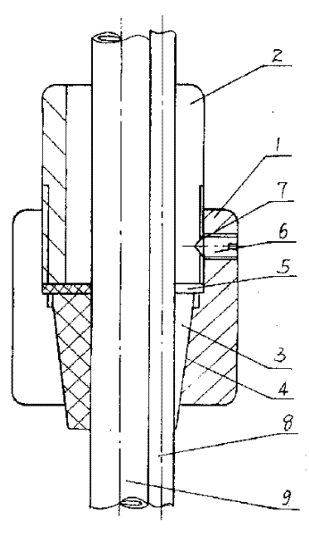 Downhole rod pipe fixing device