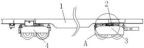 Revolving locking device of regenerating train