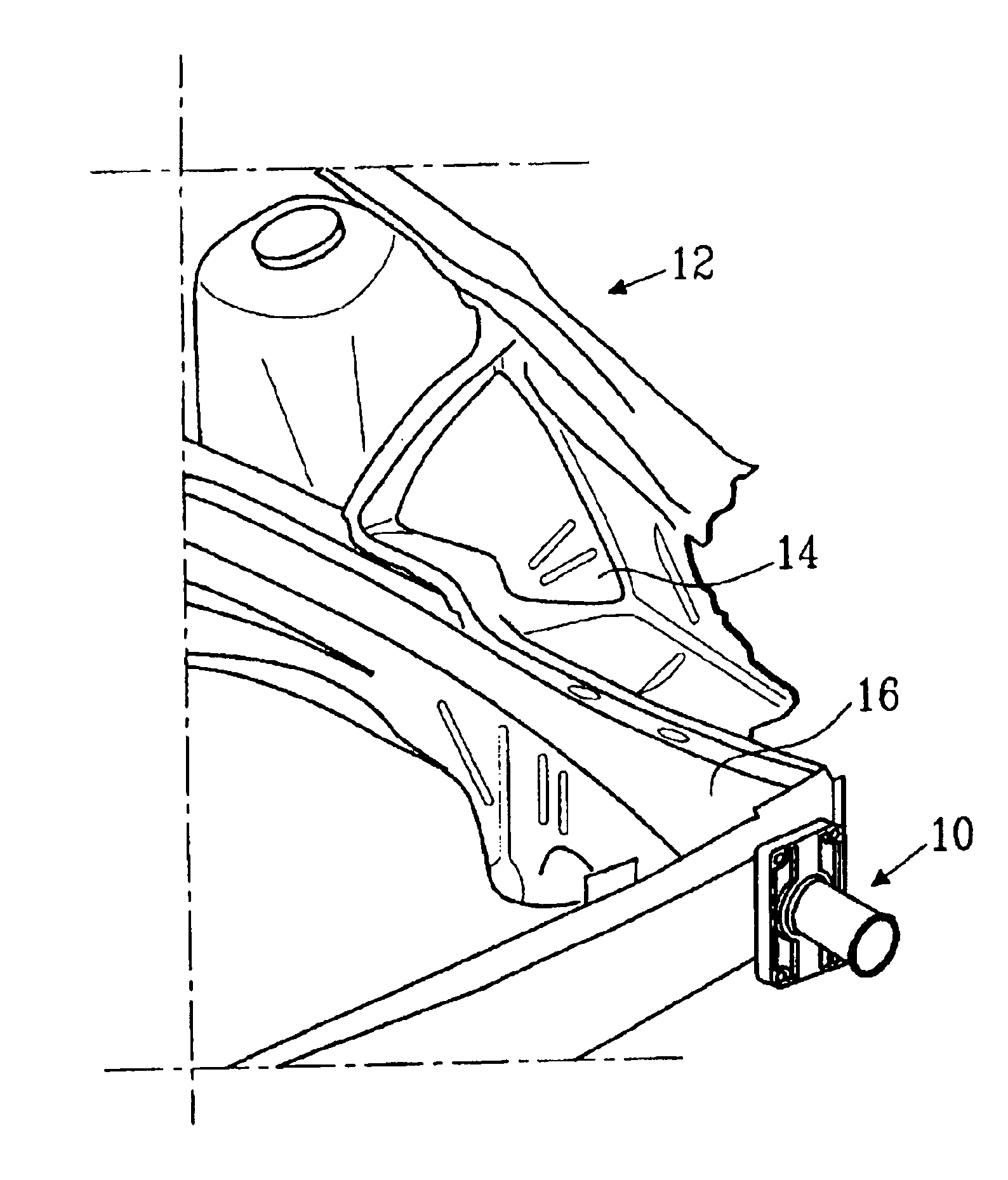 Impact energy transmitting arrangement