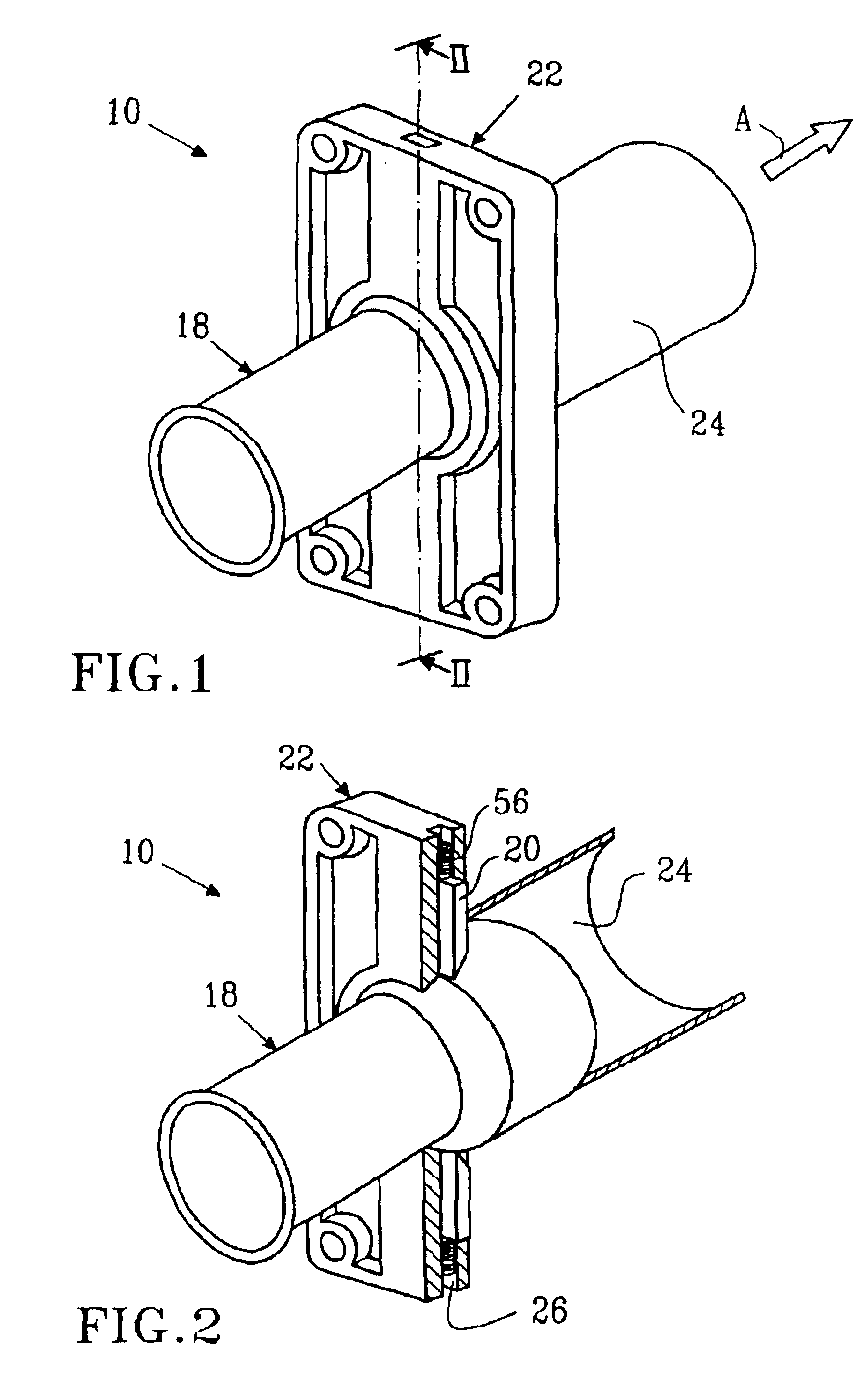 Impact energy transmitting arrangement