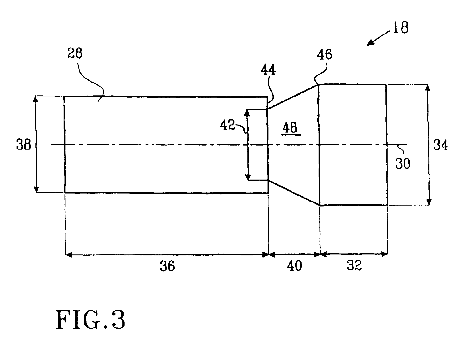 Impact energy transmitting arrangement