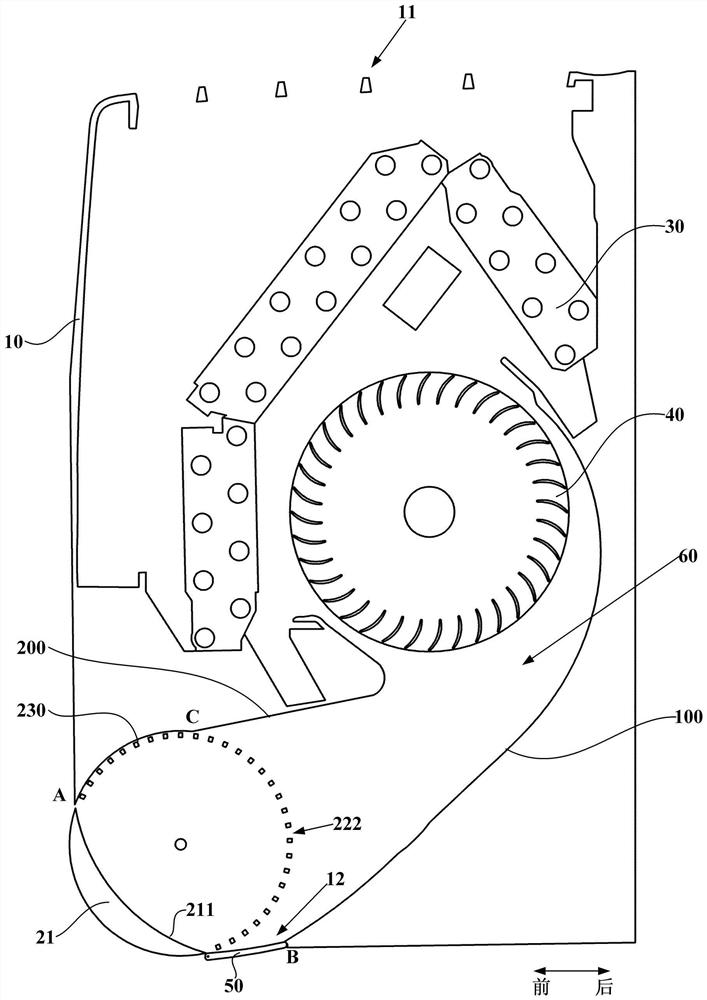 Air conditioner indoor unit and air duct thereof