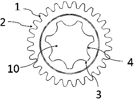 Combined cycloid rotor and preparation method thereof