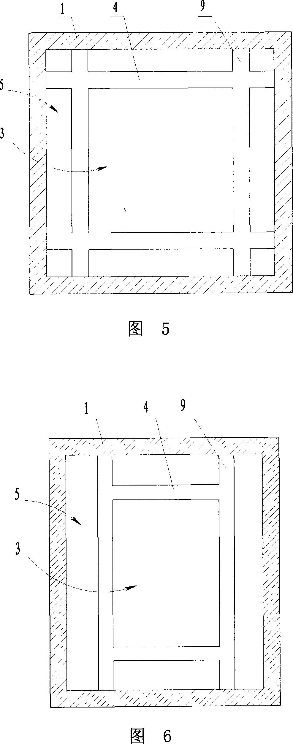 Enlargement type staying cross rib square/rectangle steel tube concrete column