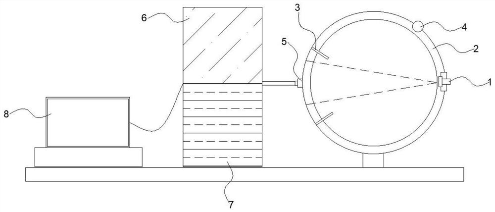 Photoelectric testing device of COB LED device