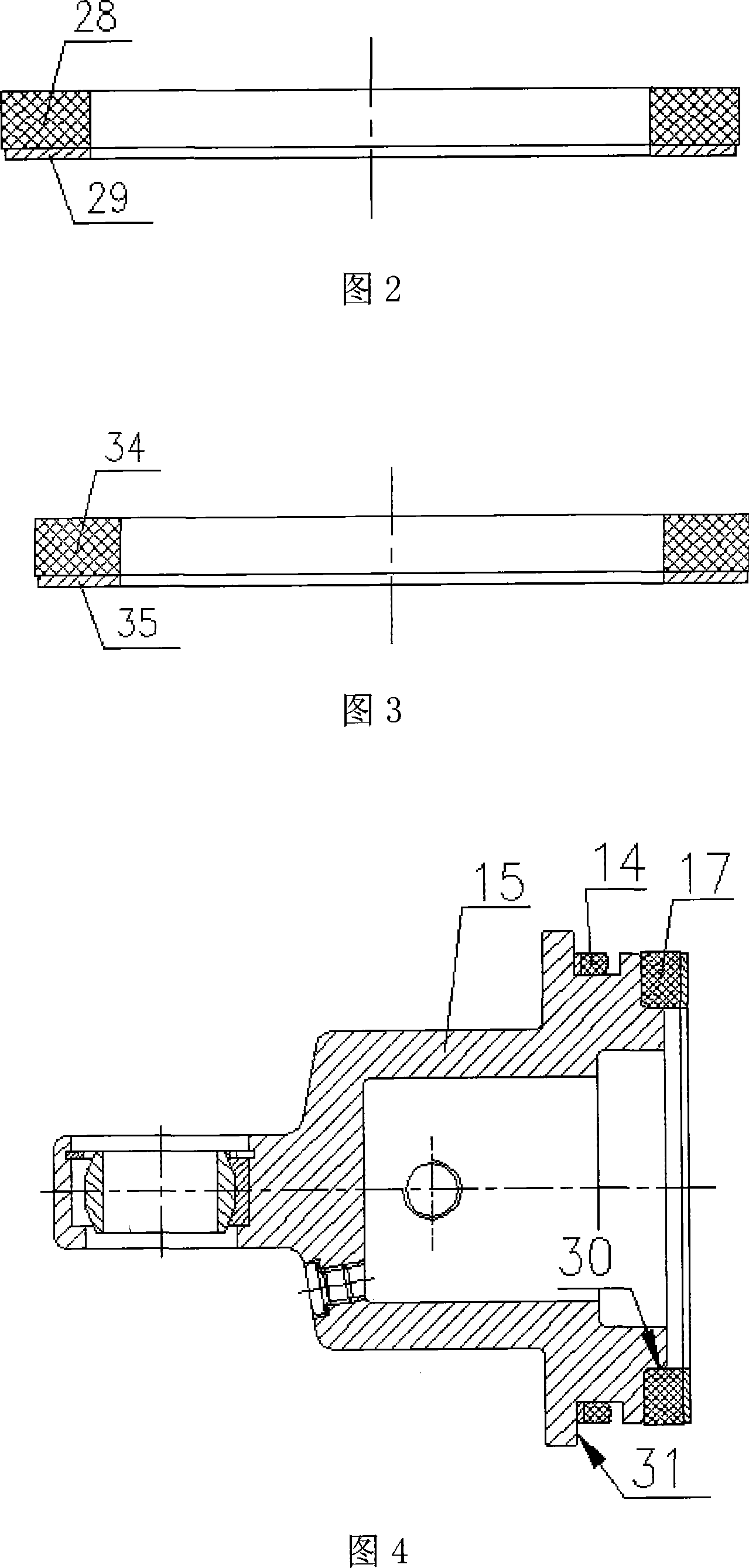 Combined piston of gas-oil spring