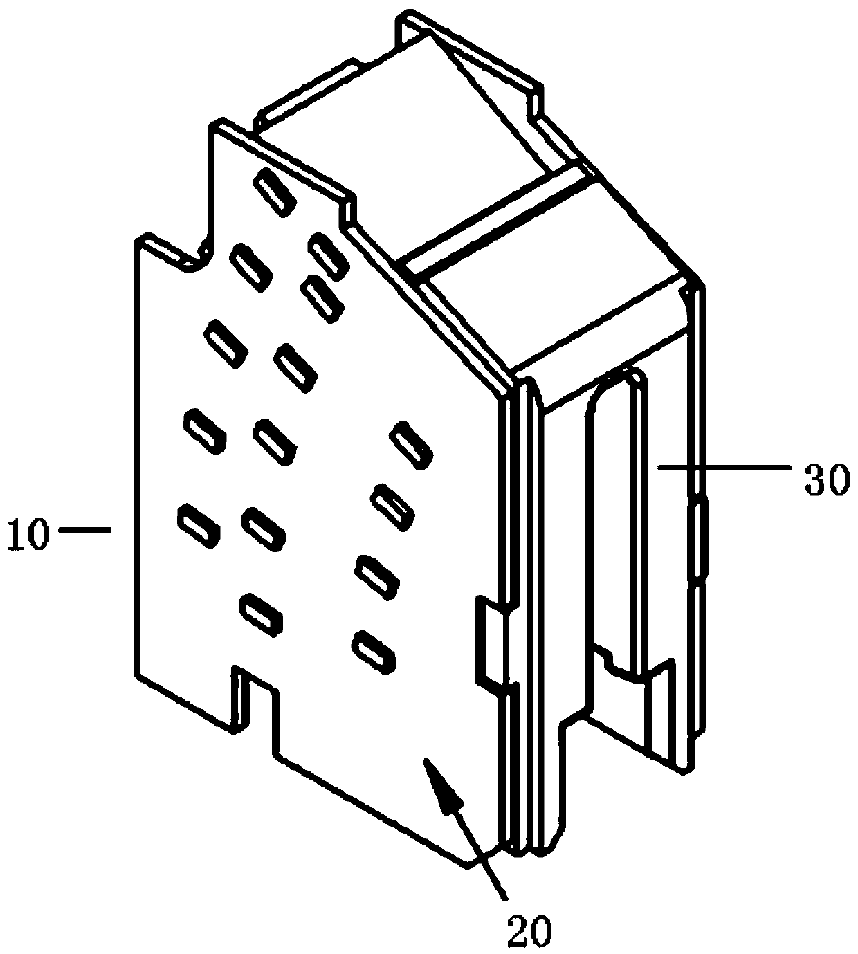 Arc extinguishing device with integral arc isolating cover, and arc extinguishing method