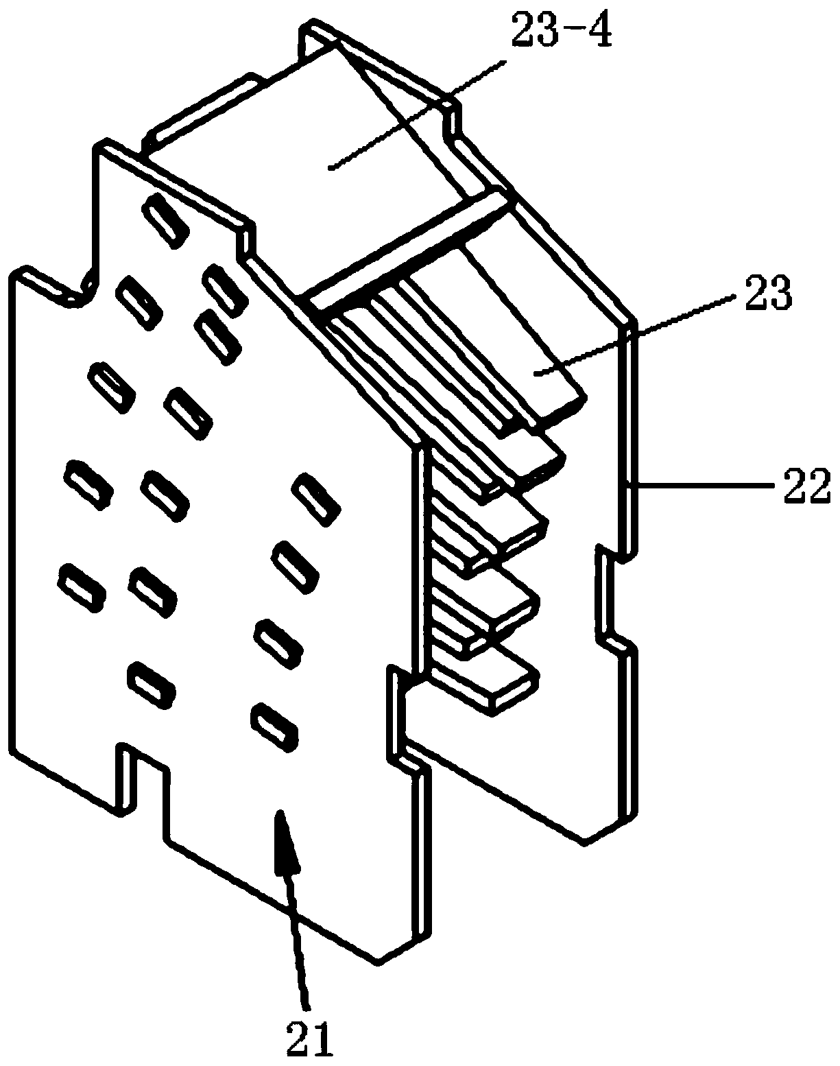 Arc extinguishing device with integral arc isolating cover, and arc extinguishing method