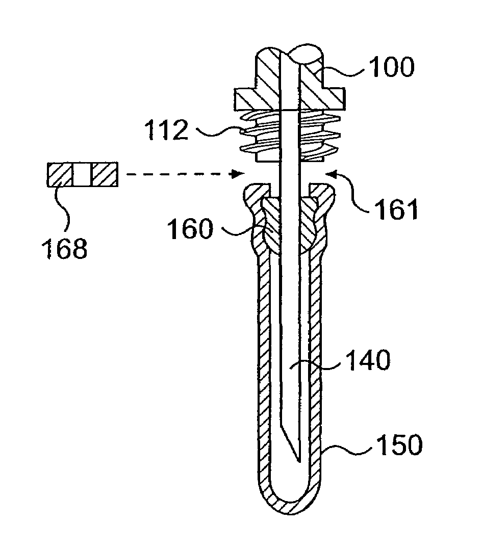 Blood drawing device with flash detection