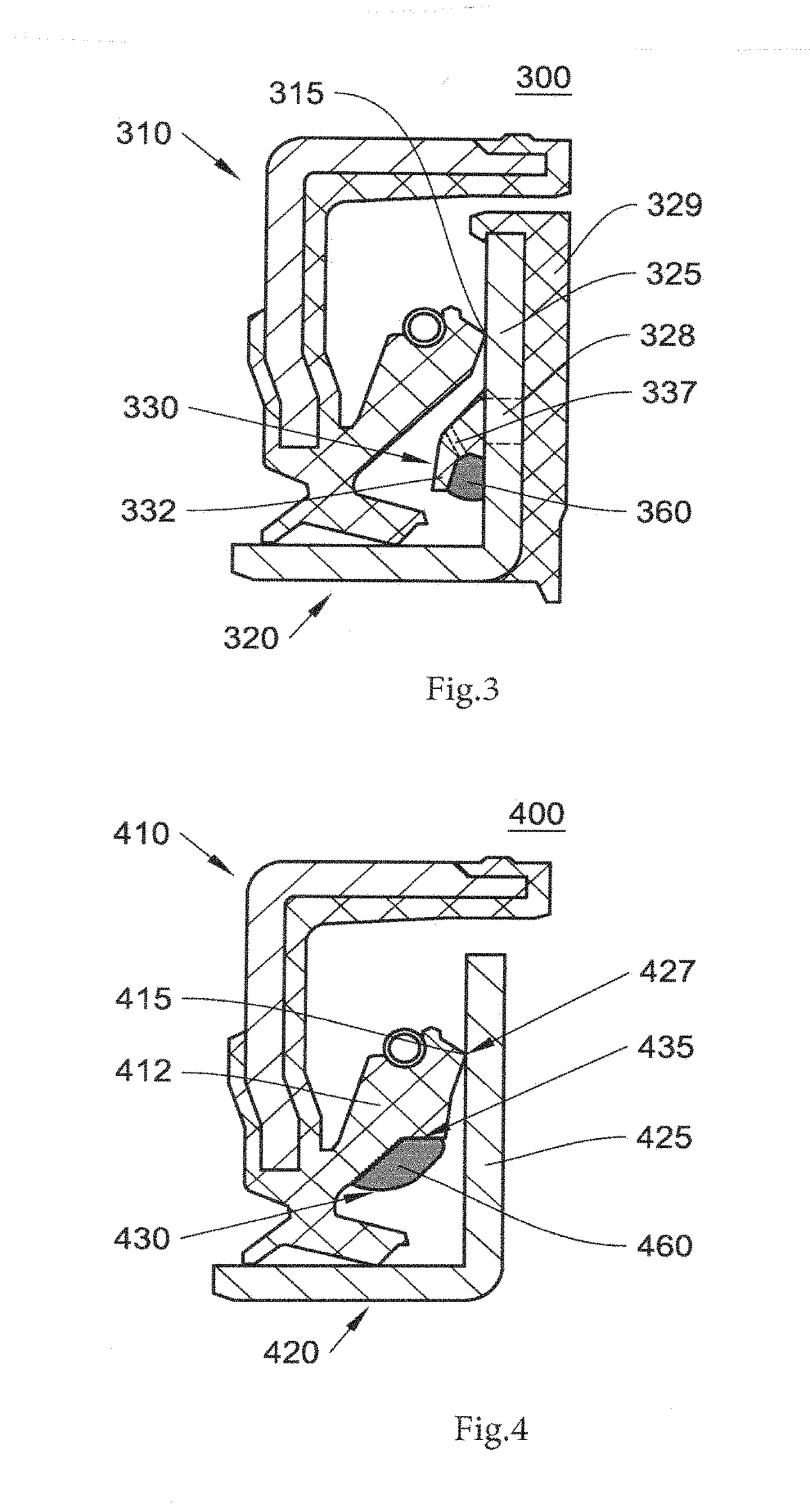 Lubricated seal with axial lip