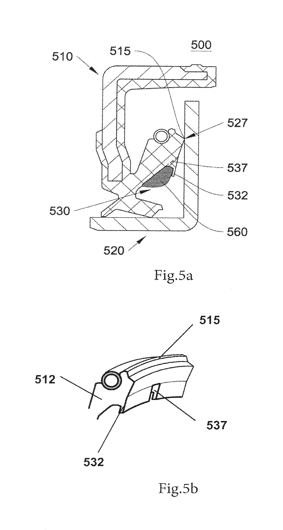 Lubricated seal with axial lip