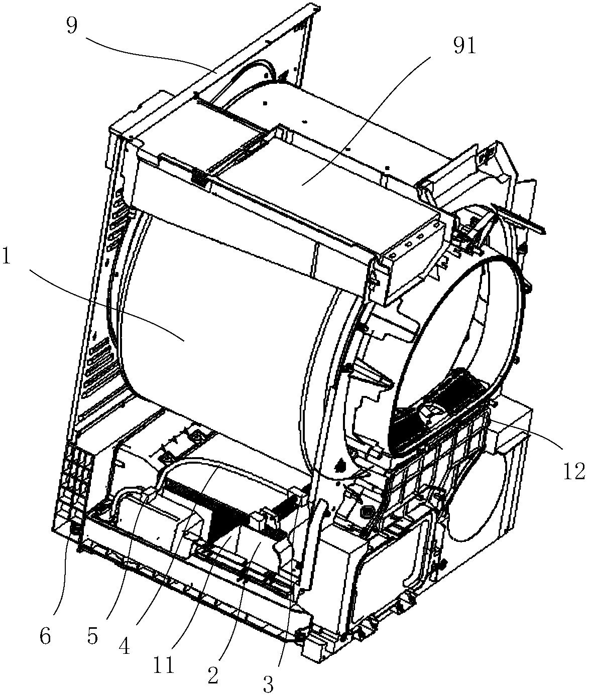 Heat pump type clothes dryer capable of washing heat exchanger with water