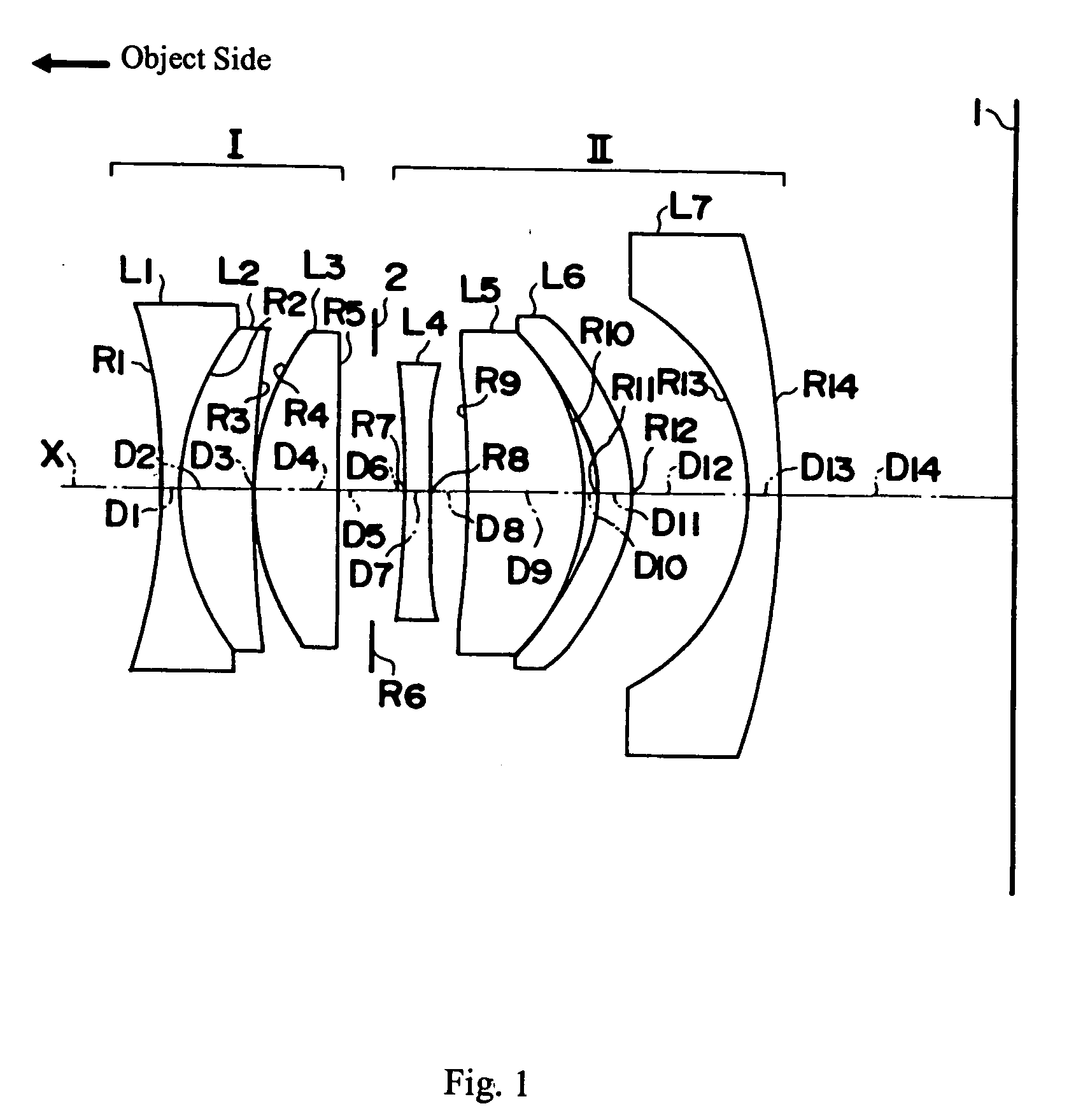 Large aperture wide-angle lens and camera including large aperture wide-angle lens