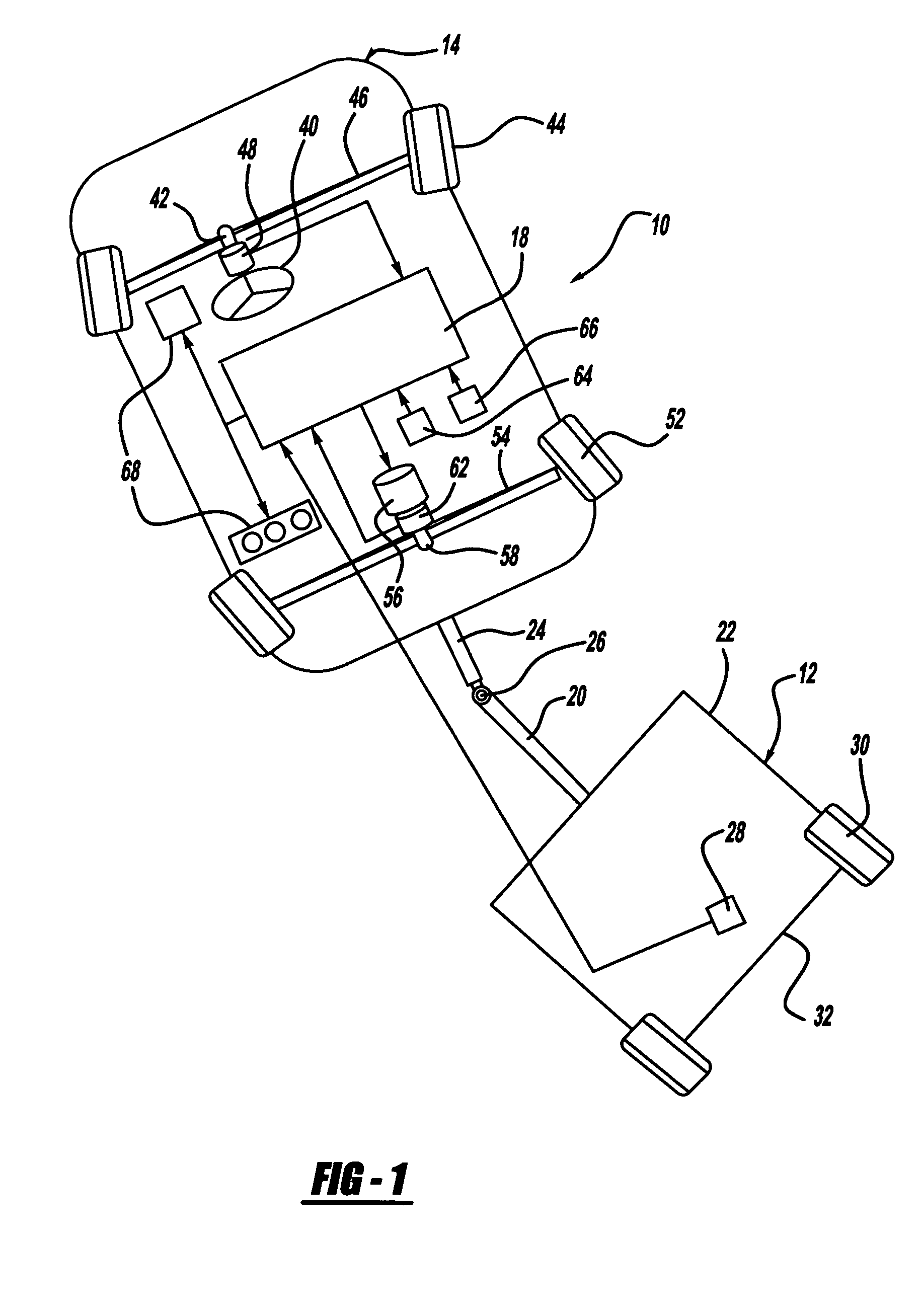 Trailer tongue length estimation using a trailer yaw rate sensor