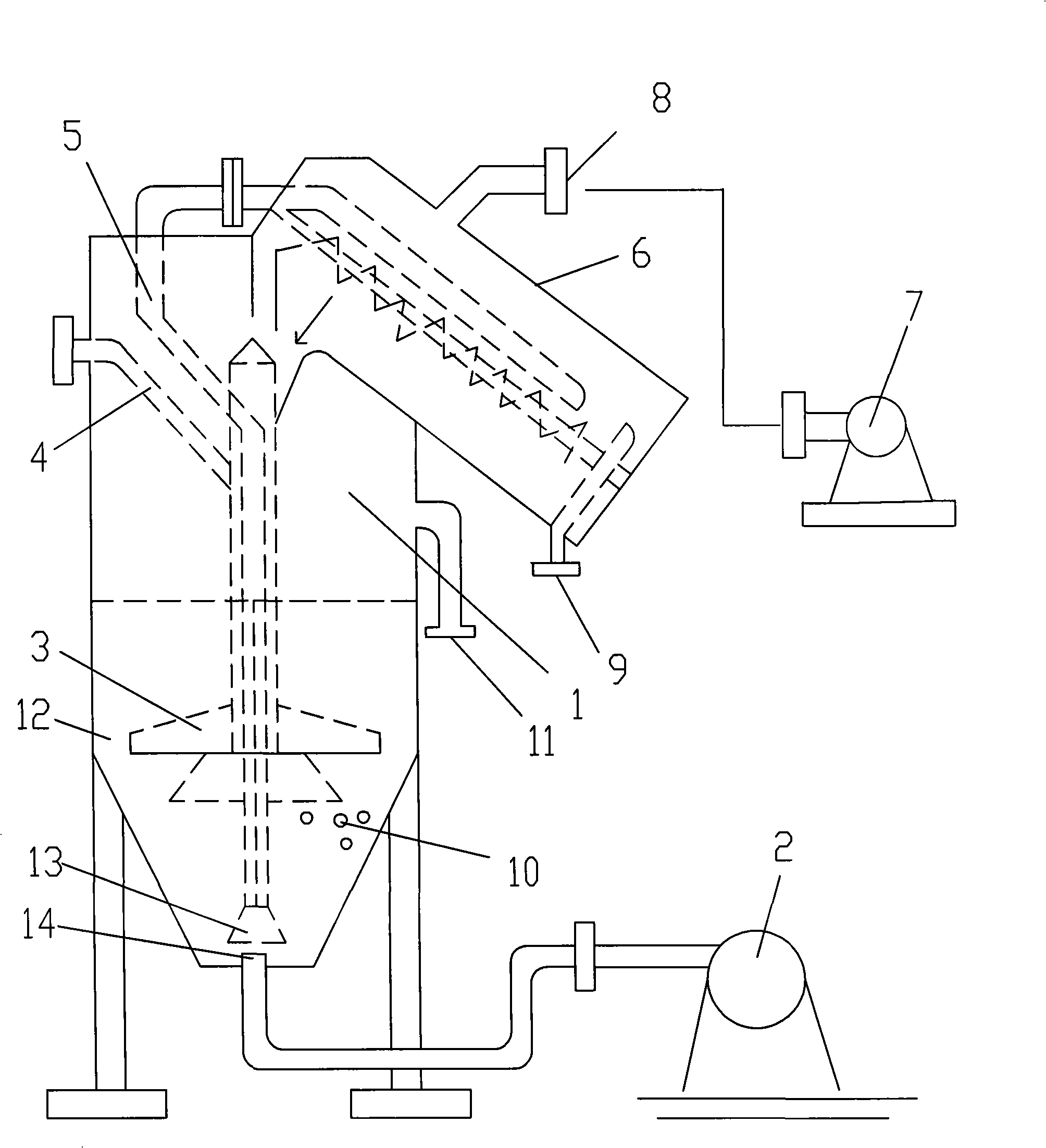 Self-cleaning iron ion removing separation device