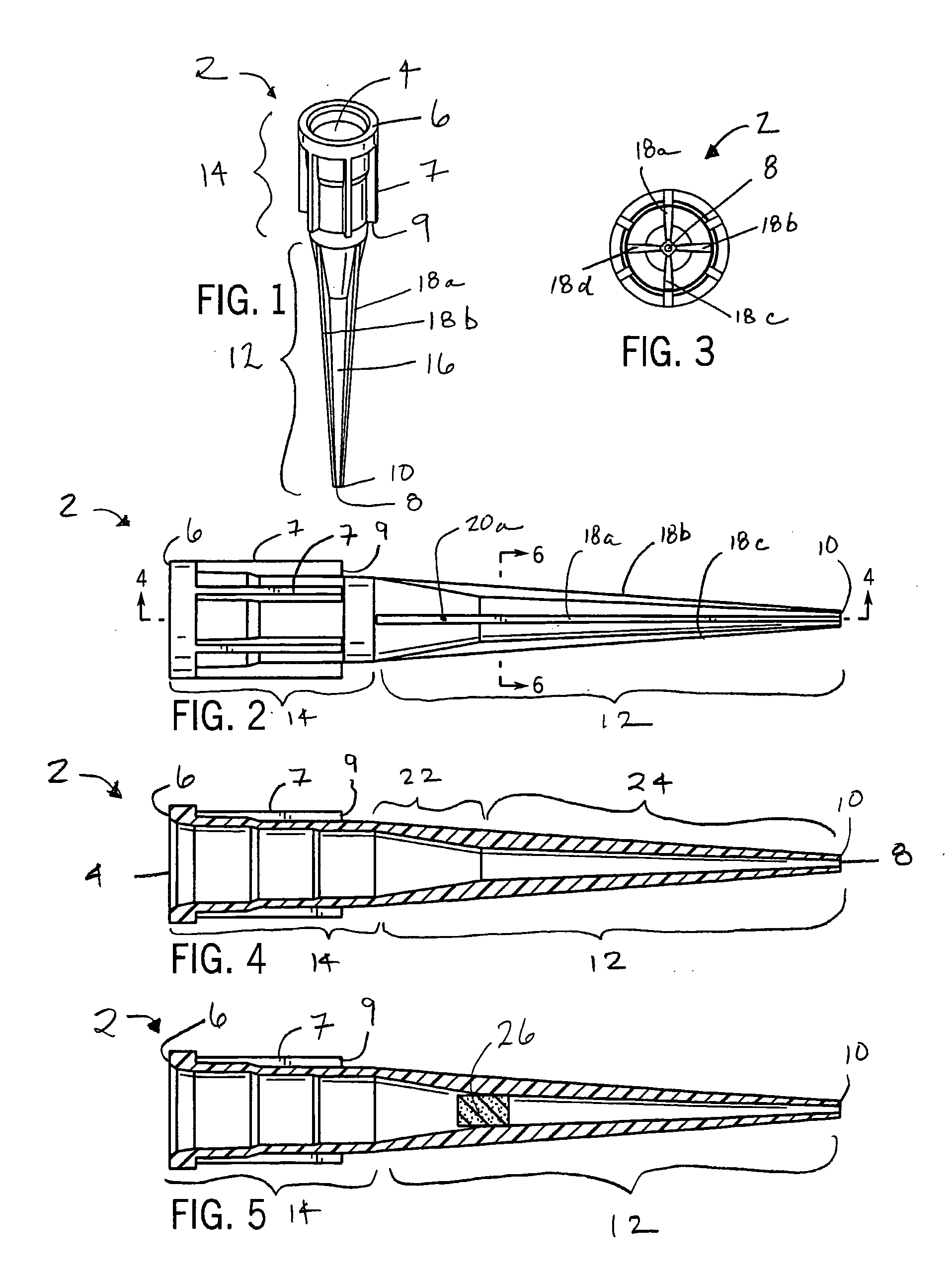 Liquid sampling utilizing ribbed pipette tip for barrier penetration