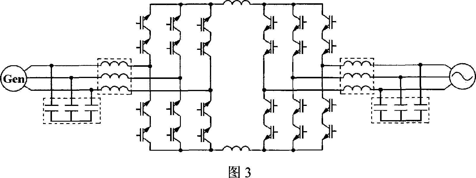 Megawatt direct driving type wind and electric joint-net current transformer