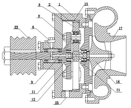 Planetary gear transmission supercharger