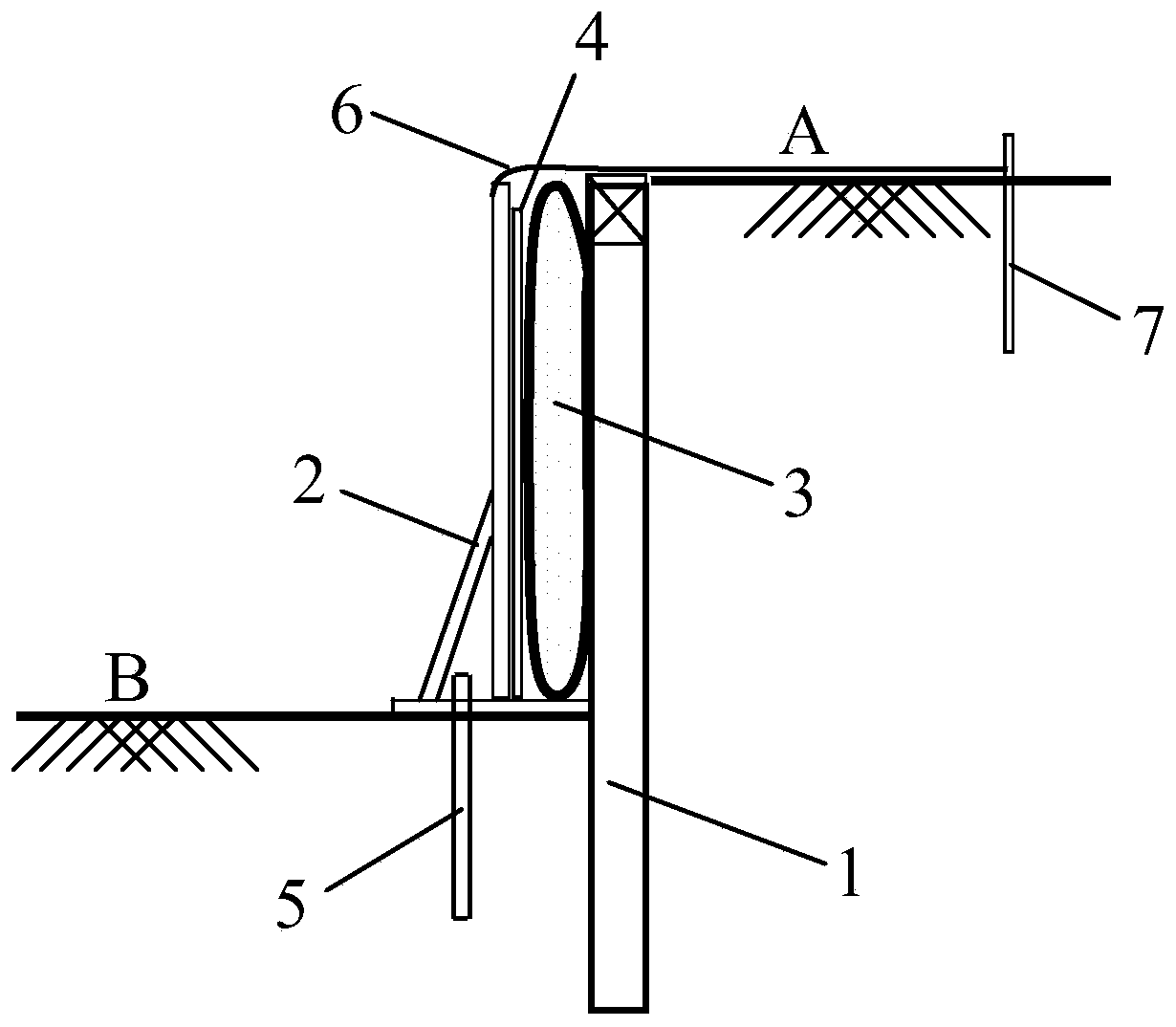 Counter-pressure system for restraining horizontal displacement of foundation pit enclosure structure and construction method thereof