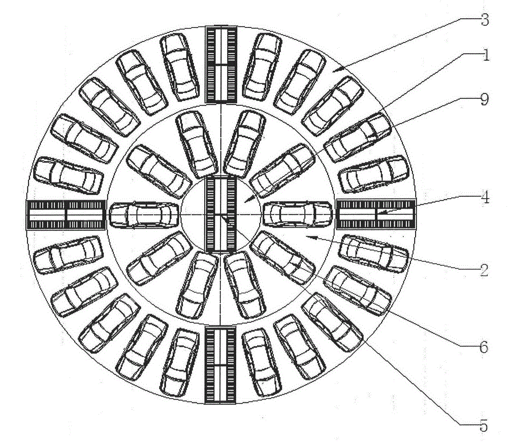 Intelligent multiple-access multiple-lifter stereo parking garage capable of achieving vehicle taking through any access