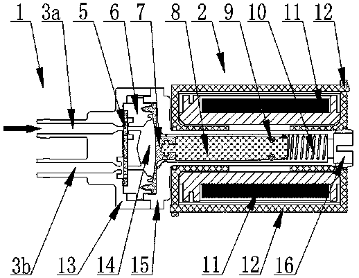 Electromagnetic membrane pump