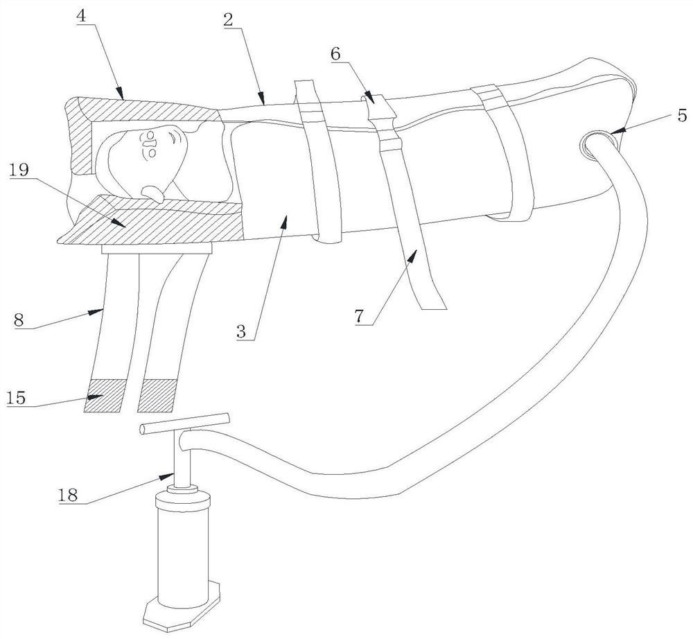 Auxiliary fixing device for magnetic resonance examination of infant