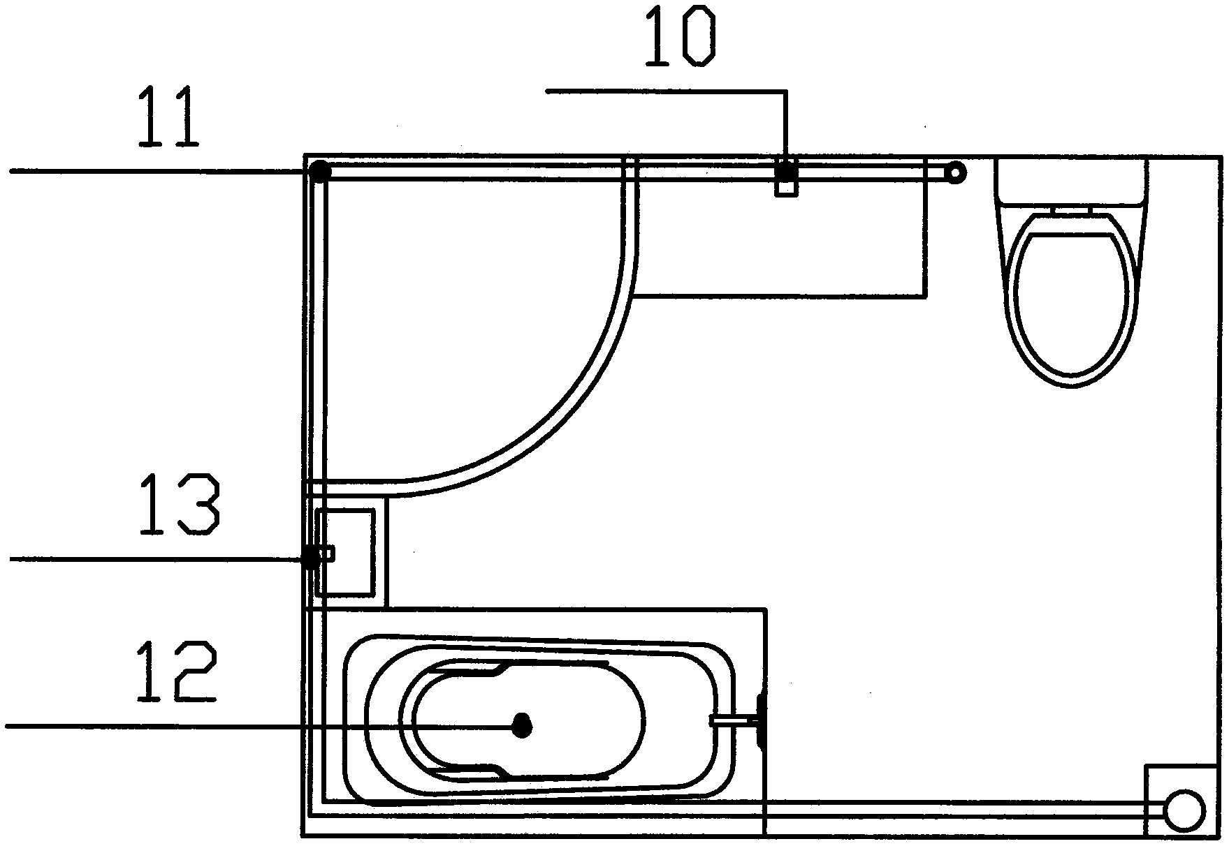 Device for recycling rainwater and domestic water in whole building