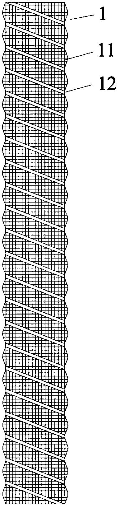 Weaving sleeve pipe type fiber reinforce plastic (FRP) rib and preparation method thereof