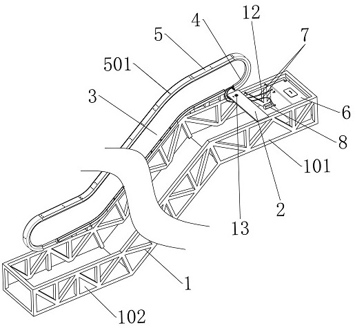 Public transport type escalator with disinfection function