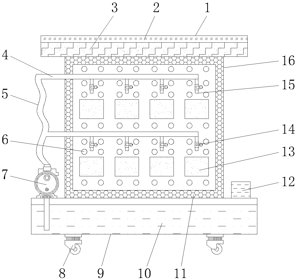 Three-dimensional strawberry planting tank for intelligent agriculture