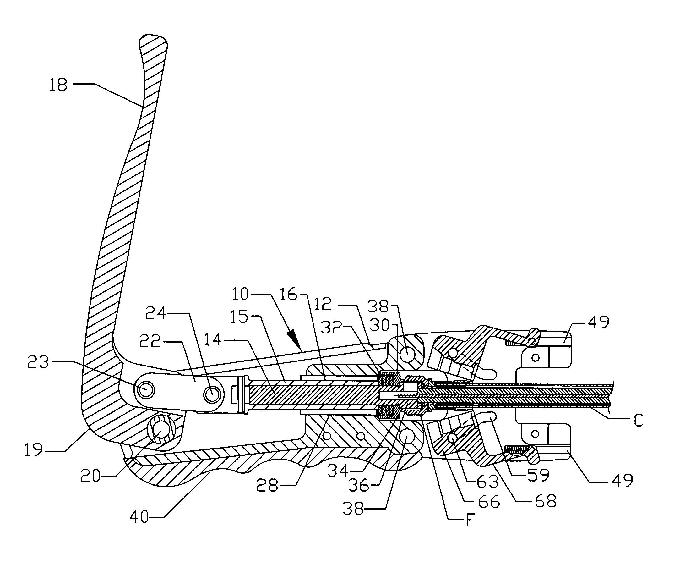 Coaxial cable fitting and crimping tool