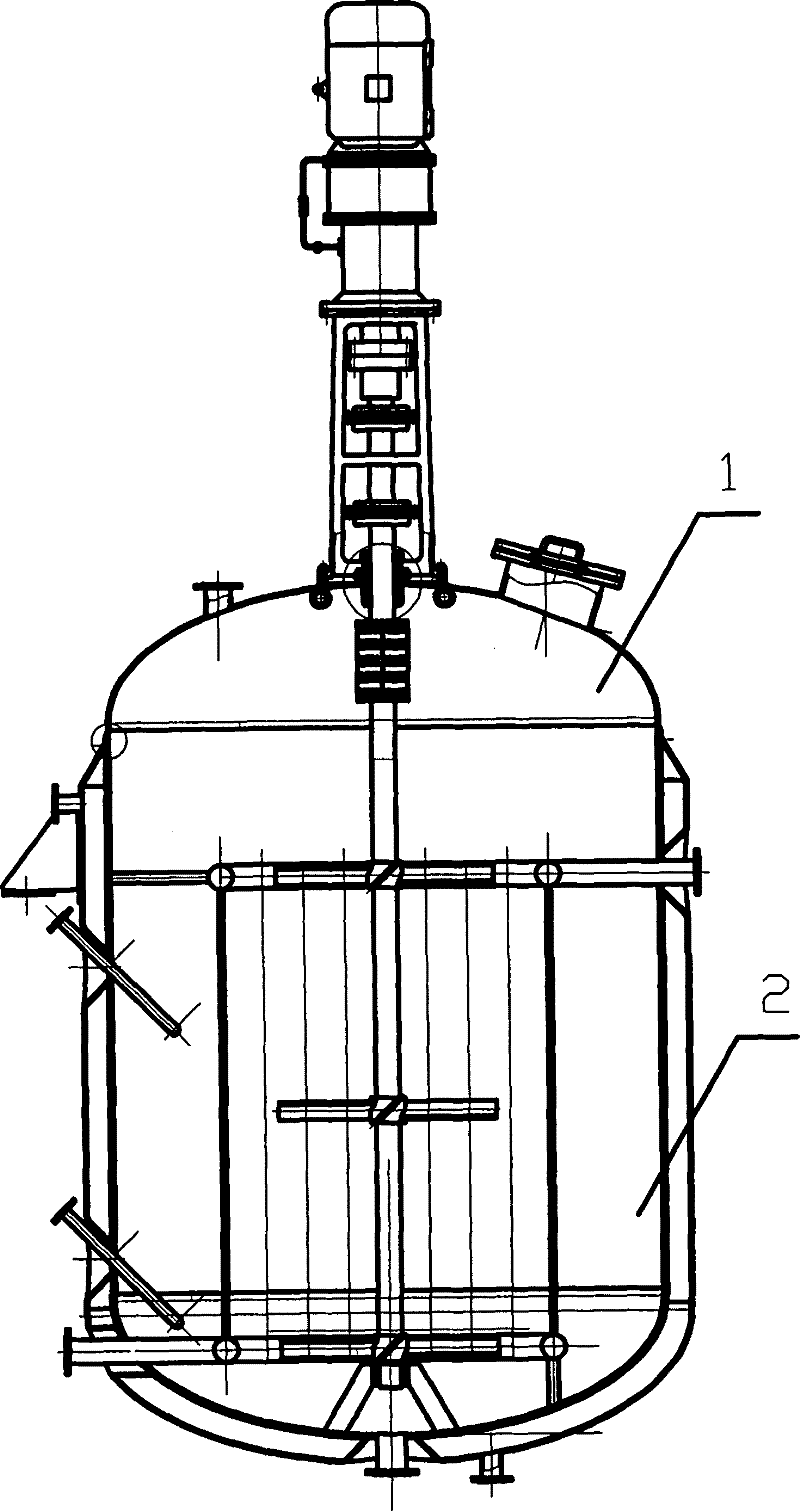 Assembly technique for head sealing cover and kettle of stock solution crystallizer