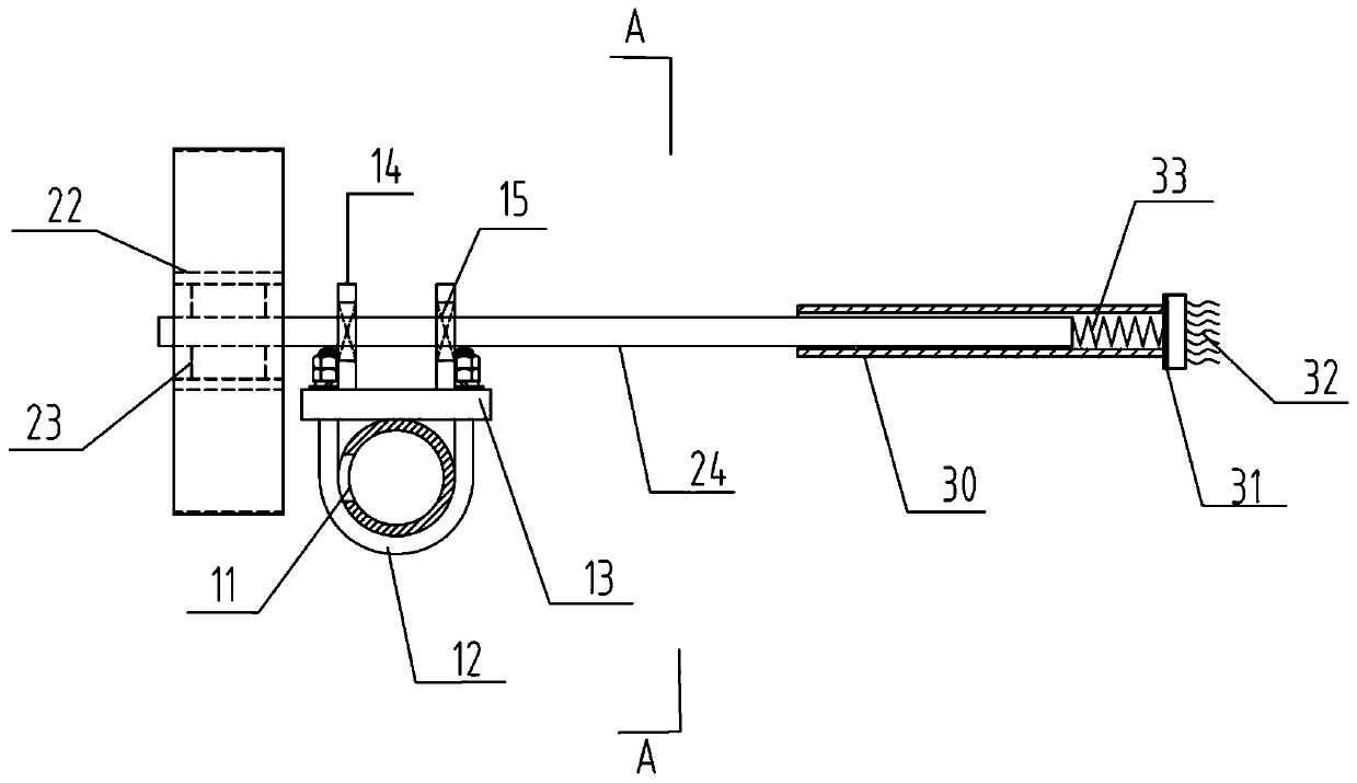 Descaling device using water kinetic energy