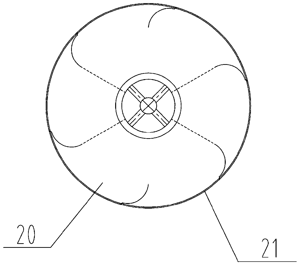 Descaling device using water kinetic energy