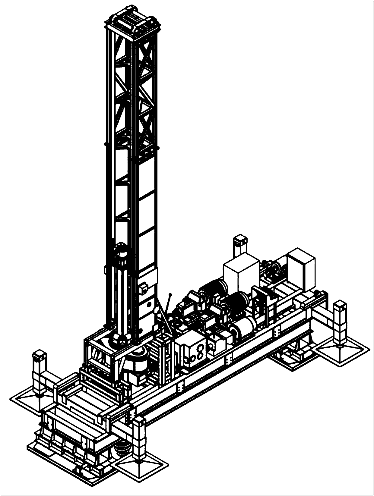 A double-row multi-axle pile machine