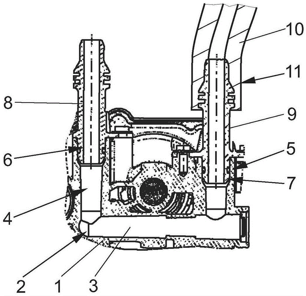 Heating/cooling device for a housing particularly for a throttle valve nozzle