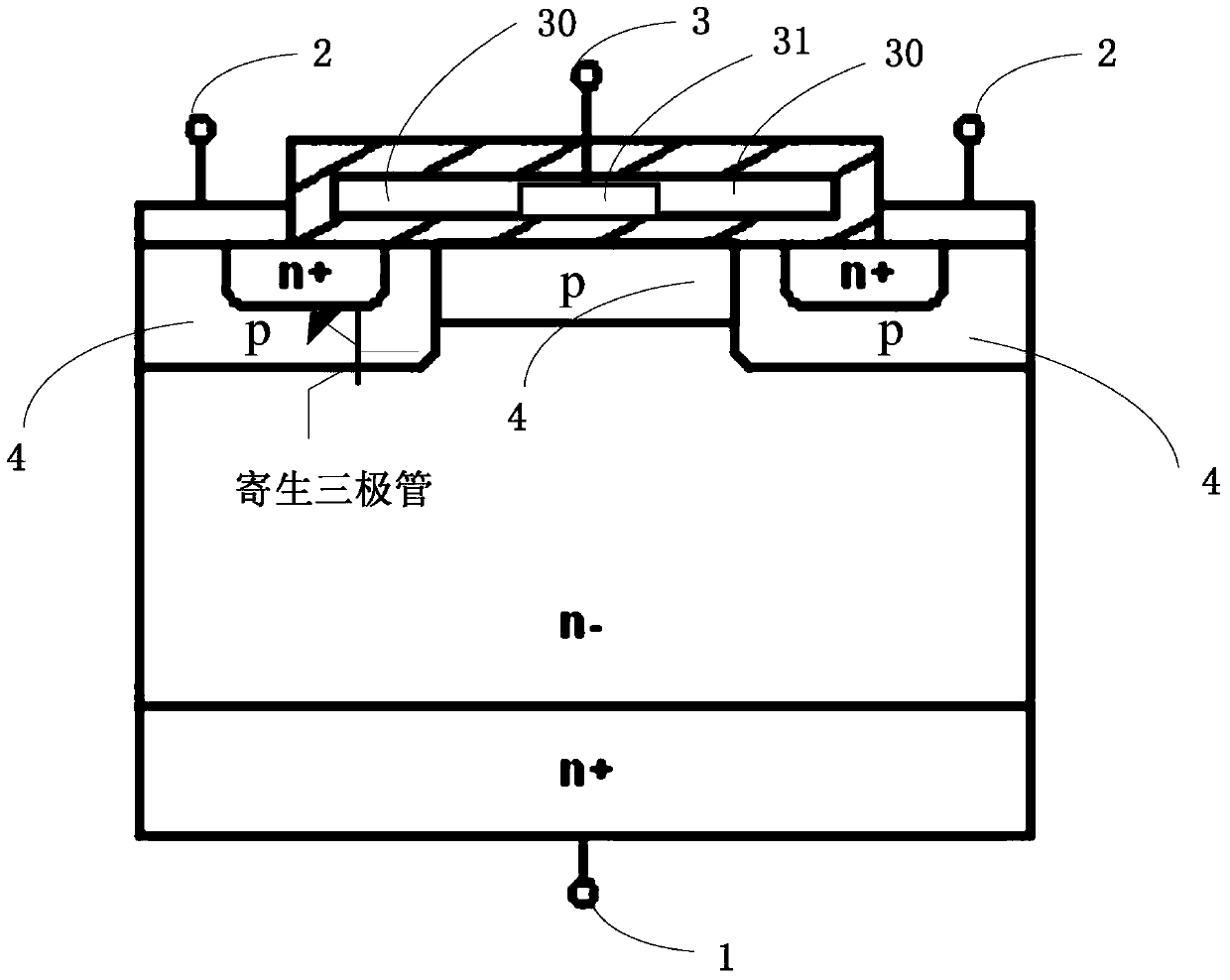 A vertical double diffused metal oxide semiconductor device and its manufacturing method