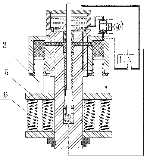 Spring energy storage hydraulic operation mechanism and energy storage spring unit