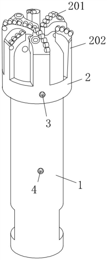 Hard rock stratum crushing drill bit with protection function