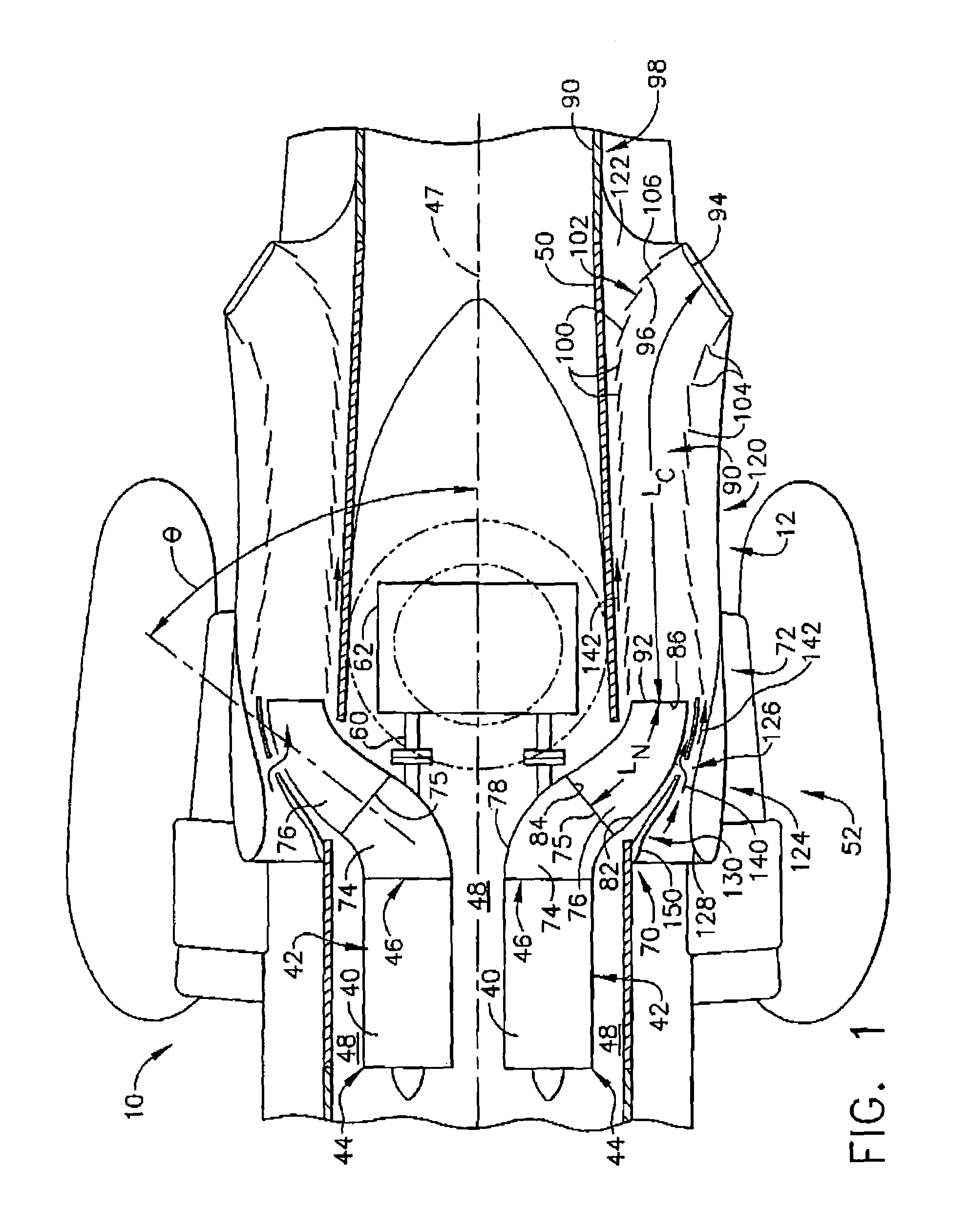 Methods and apparatus for exhausting gases from gas turbine engines